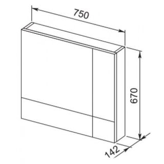 Зеркальный шкаф Aquanet Верона 175385 75 см чёрный